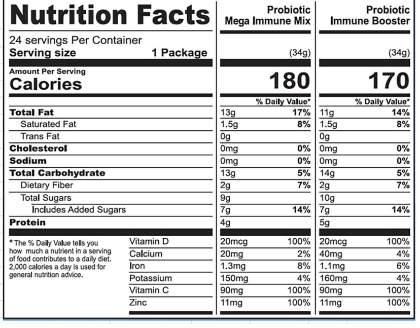 Generic Natures Garden Probiotic Immune Snack Packs - 28.8 oz. (24 pk.), 1.5 Pound (Pack of 1)