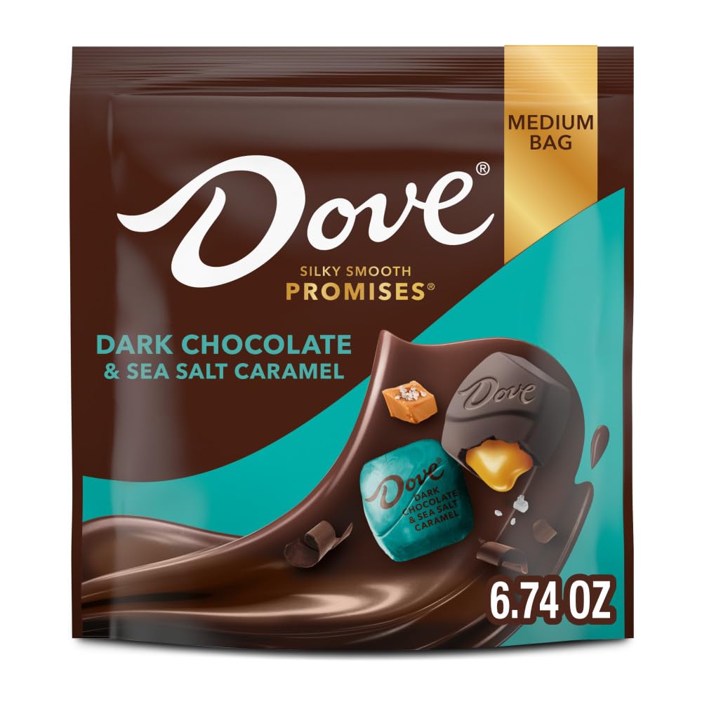 Dove Dark Chocolate & Sea Salted Caramel Candy, 7.61 Ounce Bag, Model 10040000525452