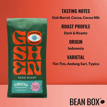 Sumatra Bebagi Kepada - Roasted By Goshen Coffee Roasters - Whole Bean Coffee - 12 Ounce Bag