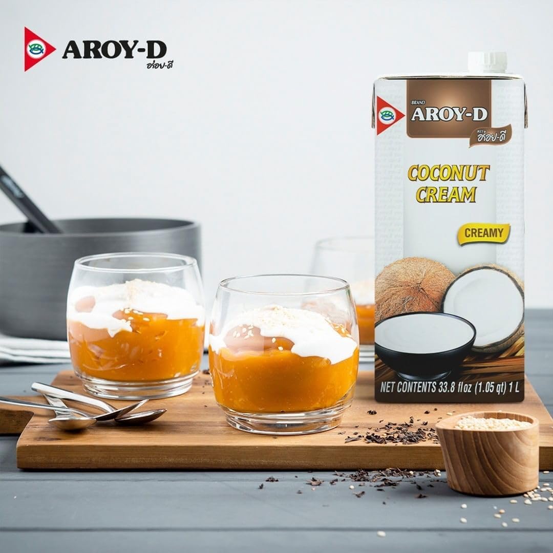 Aroy-D 100% Pure Coconut Cream, 33.8 Oz (3-Pack)