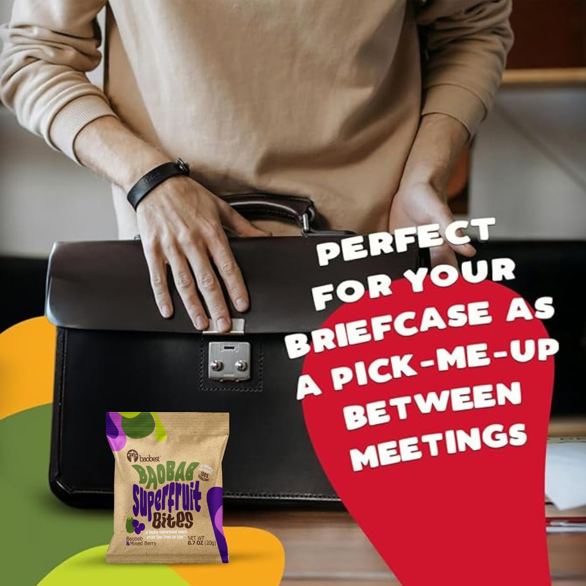 Baobest Superfruit Bites - Baobab Chews Mango Snack Pack - Vegan, Gluten Free, Preservative Free, Palm Oil Free, High Vitamin C