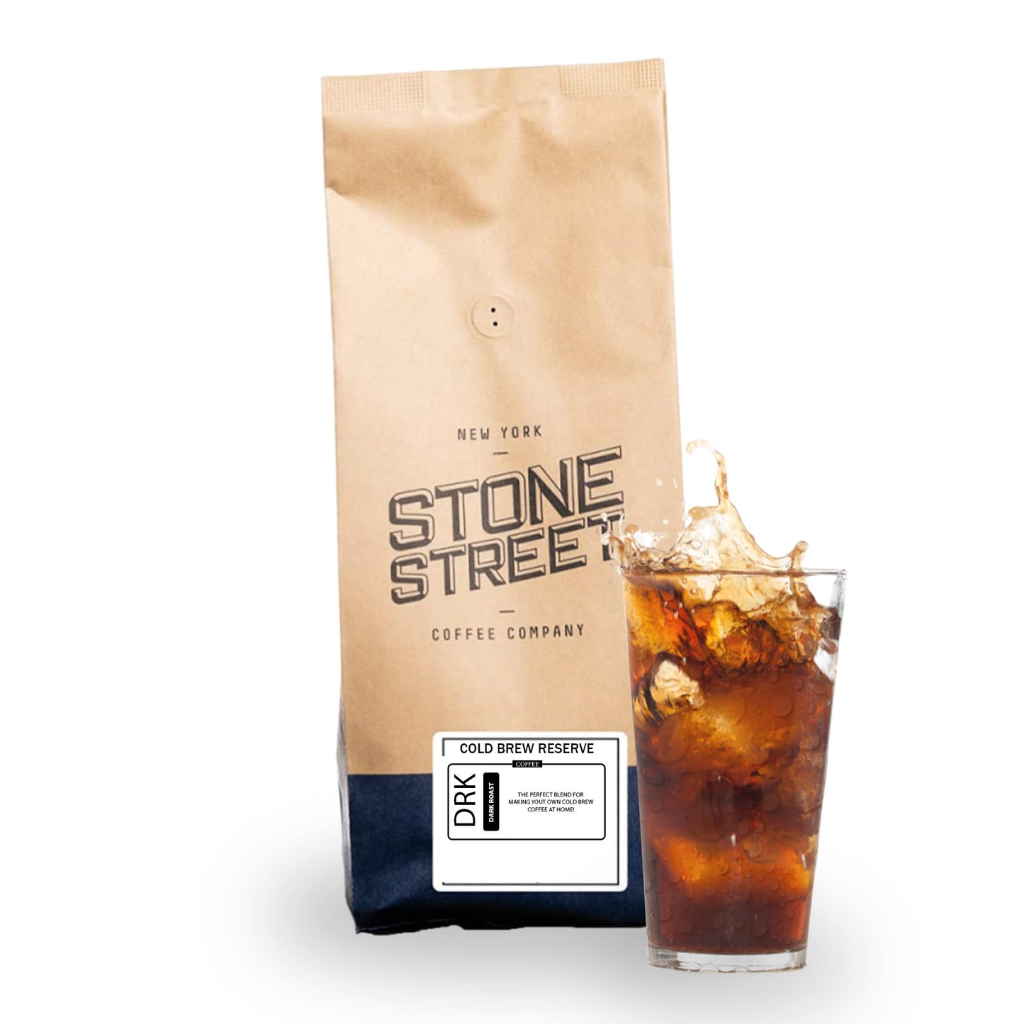 Stone Street Cold Brew Coffee, Low Acid, 100% Arabica, Dark Roast, Coarse Ground, 32 Ounce