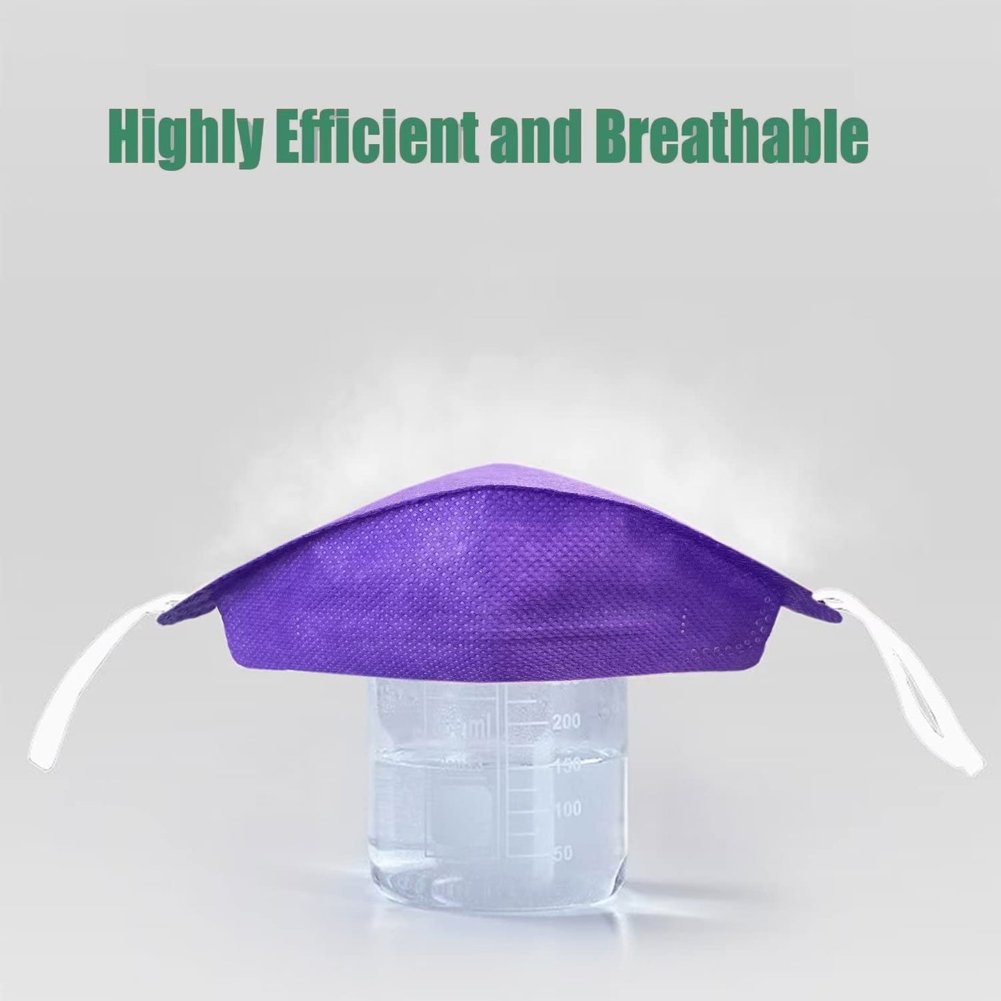 50Pcs Purple Kf94 Disposable Face Masks 4-Layer Safety Face Mask