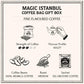 Bacha Coffee | Magic Istanbul Fine Flavoured, 100% Arabica Beans, Medium Roast, X12 Individually Wrapped Single Serve Filter Bag