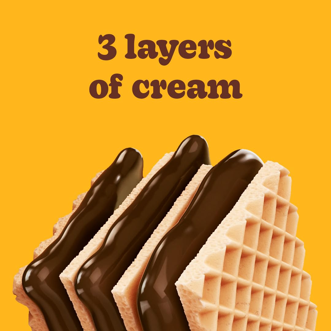 Bauducco Chocolate Wafer Cookies - Sugar Free Delicious & Crispy Wafers with 3 Delicious, Indulgent Decadent Layers of Chocolate