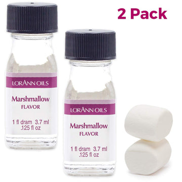 Lorann Marshmallow Ss Flavor, 1 Dram Bottle (.0125 Fl Oz - 3.7Ml - 1 Teaspoon) - 2 Pack