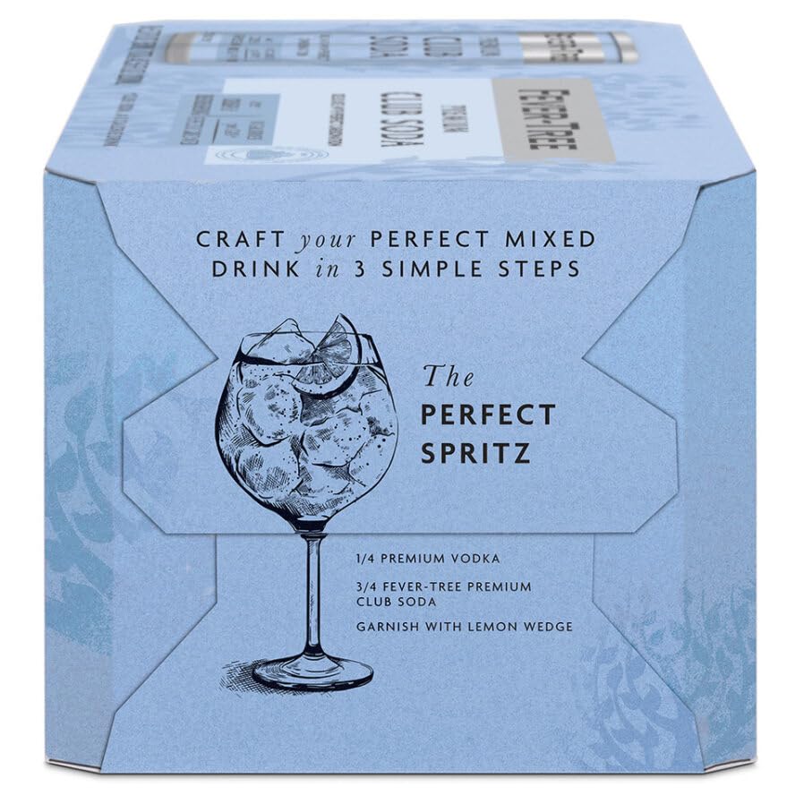 Fever-Tree Club Soda - Premium Mixer - Naturally Sourced Ingredients - 5.07 fl oz Cans - Pack of 8