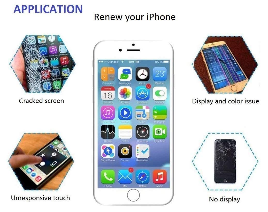 Brinonac For Iphone 6S Screen Replacement White Touch Display Lcd Digitizer Full Assembly With Complete Repair Tools And Screen