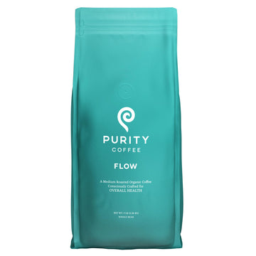 Purity Coffee Flow Medium Roast Organic Coffee - Usda Certified Organic Specialty Grade Arabica Whole Bean Coffee - Third Party