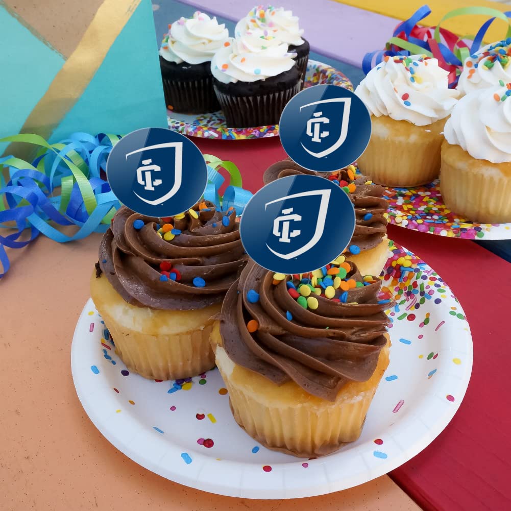 Ithaca College Primary Logo Cupcake Picks Toppers Decoration Set Of 6