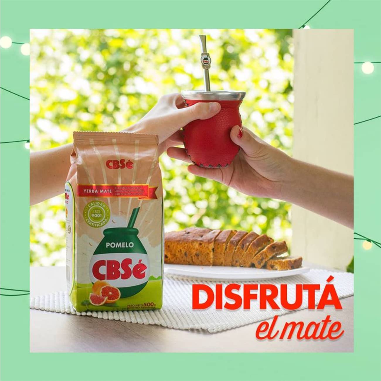YERBA MATE CBSE GRAPEFRUIT FLAVOR - SABOR POMELO 500 GR/1.1 LB (2 PACK)