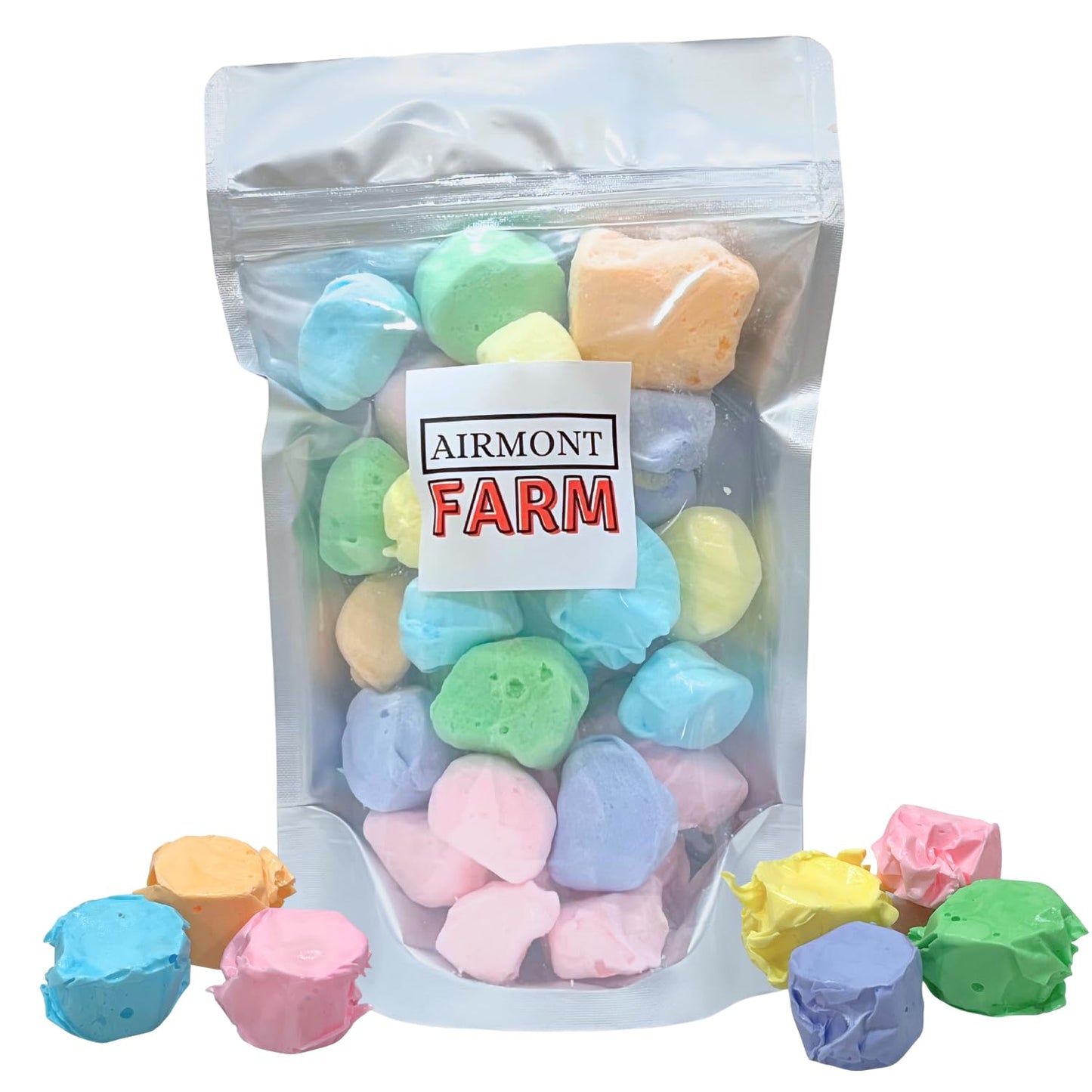 Freeze Dried Sassy Sour Fruits Taffy 2 oz - Cut To Bite Sized Pieces - Ships In Box - Deliciously Crunchy, Intense Flavor, Light