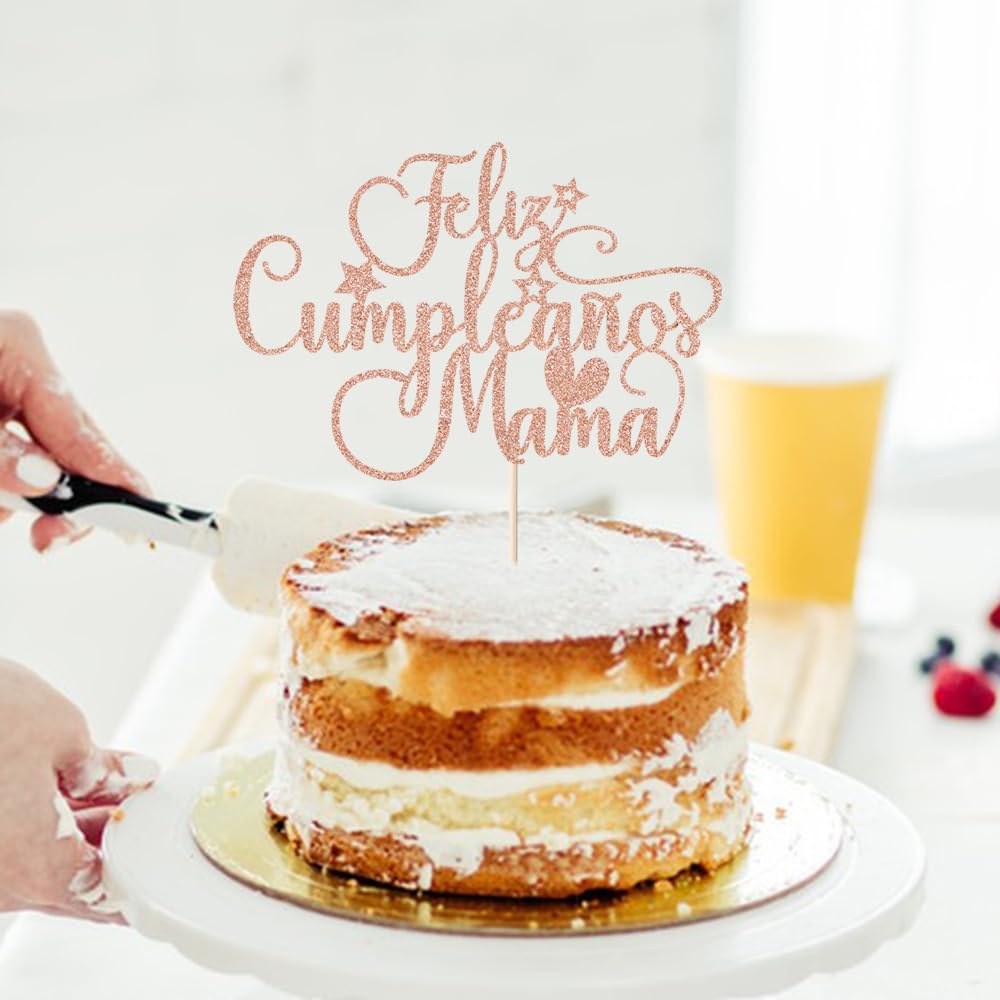 Keoysek Spanish Feliz Cumpleanos Mama Cake Topper, Mom Happy Birthday, Best Mom Ever, Happy Mothers Day, Mom Birthday Party Deco