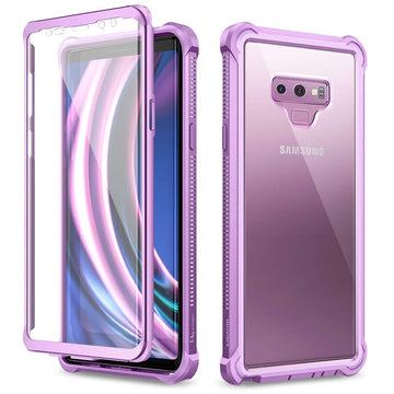 Dexnor Galaxy Note 9 Case With Screen Protector Clear Military Grade Rugged 360 Full Body Protective Shockproof Hard Back Cover