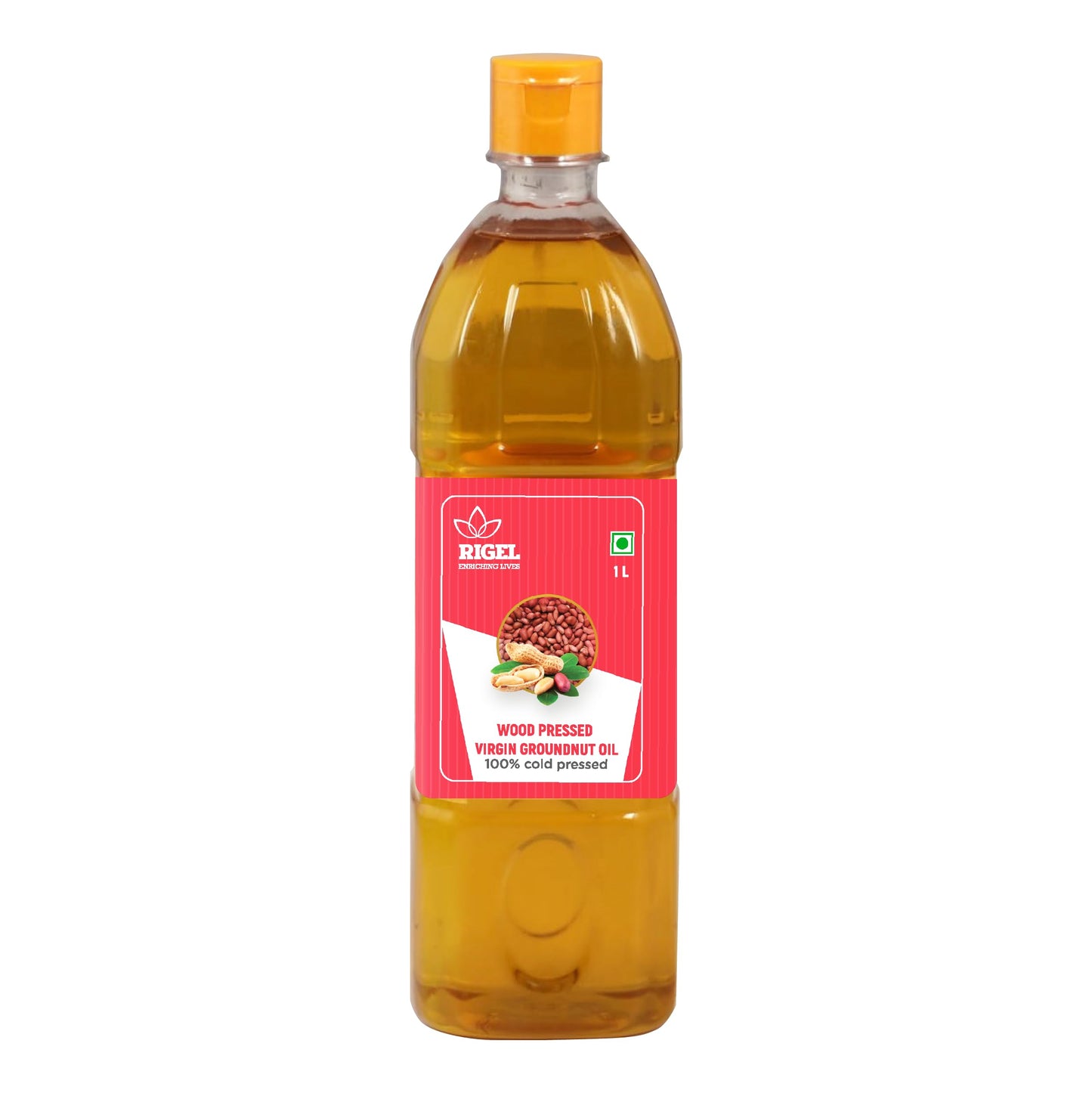 Rigel Spices | Naturally Milled Cold Pressed Peanut Oil 33.8 fl oz(1 L) | No Preservatives