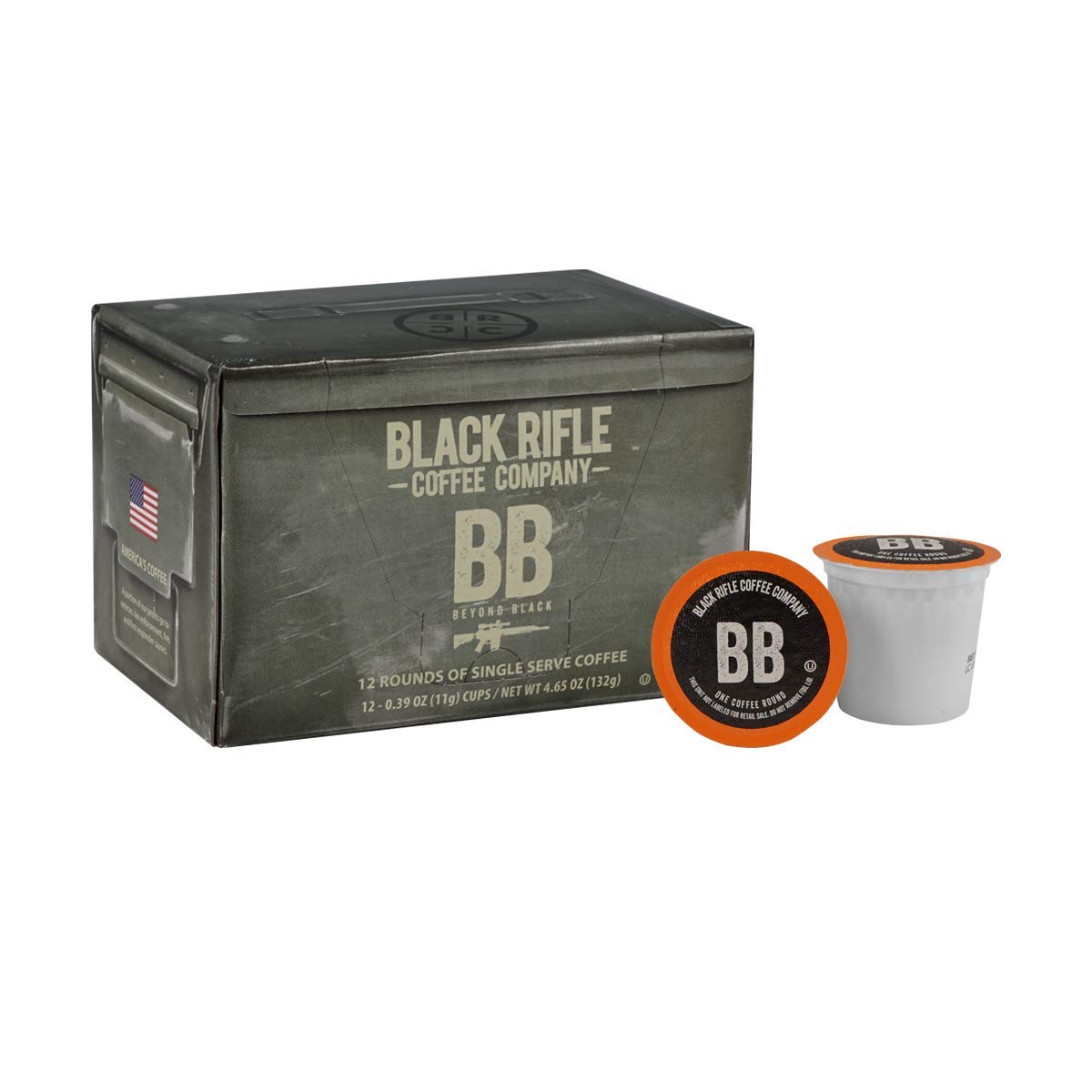 Black Rifle Coffee Dark Roast Pods, 12 Count, Rich Dark Chocolate & Smoky Finish