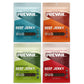 PREVAIL Grass Fed Beef Jerky Variety Pack - Low Sodium, Gluten Free, 4 Bags, 2.25 Ounce Each - Umami, Spicy, Lemongrass, Original