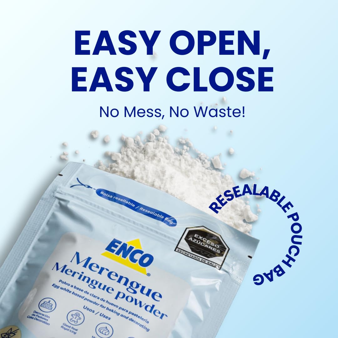 ENCO Meringue Powder 4.4 lb: Perfect for Royal Icing, Meringue Cookies, American Buttercream & more - Vanilla Flavor