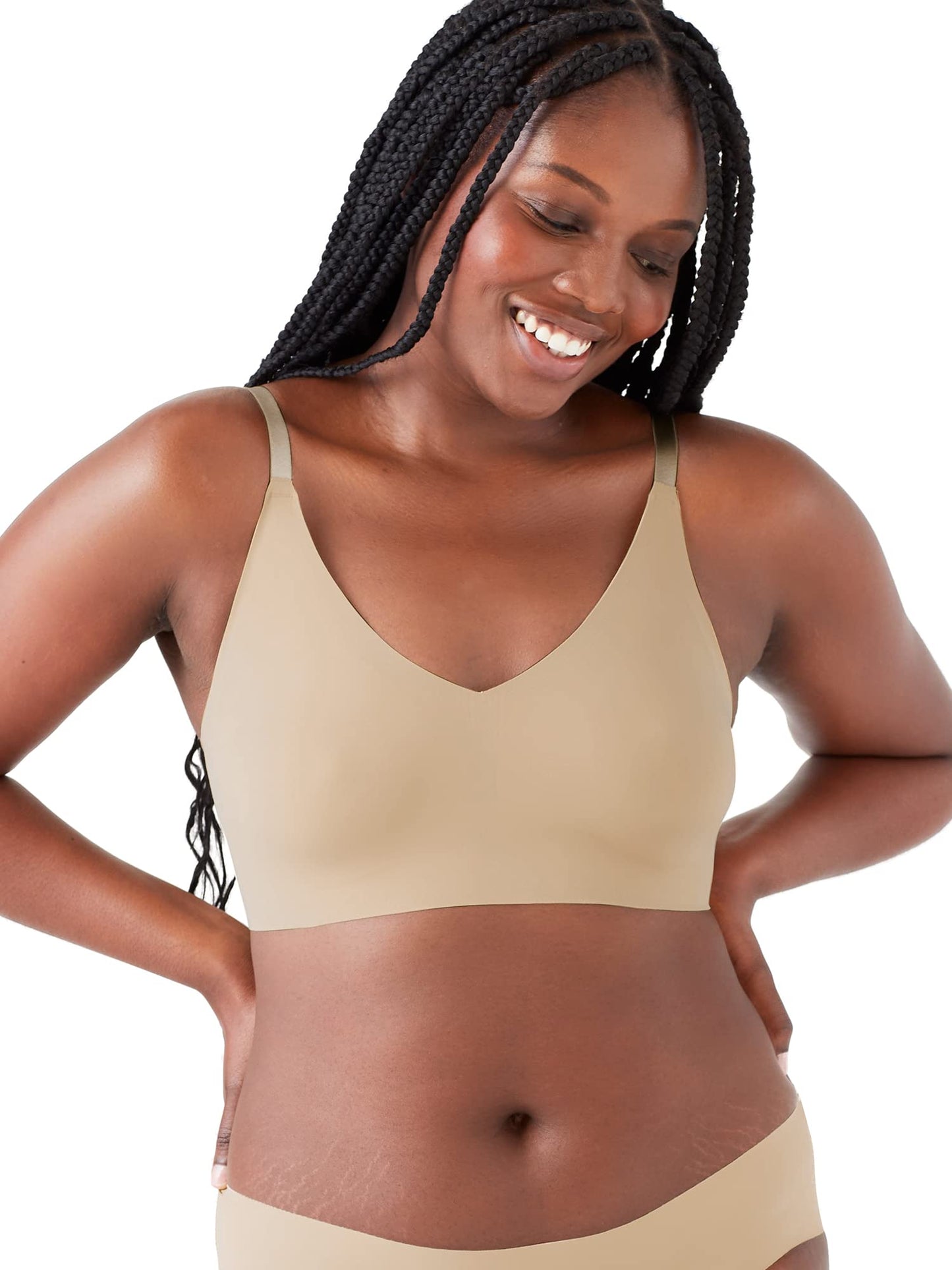 True  co Womens True Body Triangle convertible Strap Bra, Desert, L 36c-D 38A-B US