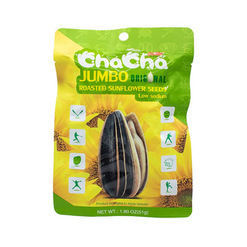 Chacha Jumbo Sunflower Seeds Original Flavor, 1.8 Ounce (Pack Of 15)