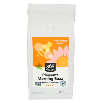 365 by Whole Foods Market, Pleasant Morning Buzz Whole Bean Coffee, 10 Ounce