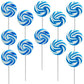 Fruidles Blue Swirl Lollipop Candy, Mixed Fruit Flavor, 12 Count, Individually Wrapped