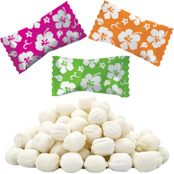 The Dreidel Company Luau Hibiscus Buttermints, Mint Candies, After Dinner Mints, Butter Mint Candy, Fat-Free, Individually Wrapp