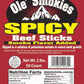Buffalo Bills Beef Sticks - 2 lb Spicy Ole Smokies Saddlebag (50 Count)