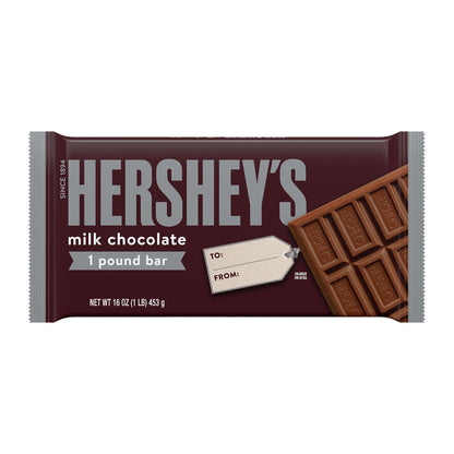 HERSHEYS Milk Chocolate Candy Gift Bar, 1 lb