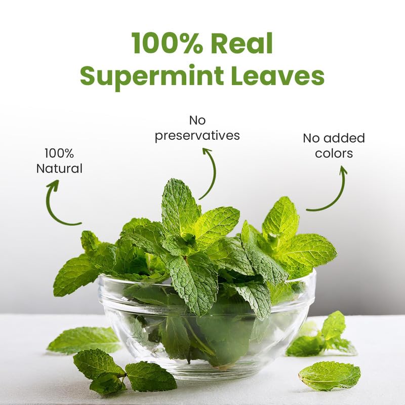 Blue Tea - Super Mint Tea - 30 Count - Pyramid Plant Based Tea Bag | Super Antioxidant | Herbal Tea - Caffeine Free - Non-Bitter - Calming Tea - Vegan - Non-Gmo - 100% Natural | Tin Pack