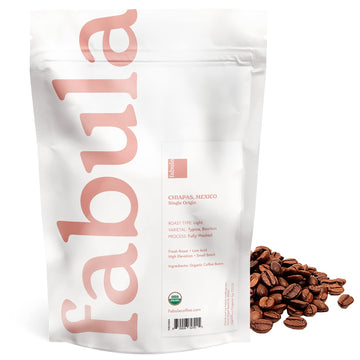 Fabula Coffee Light Roast Whole Beans - Organic, Low Acid, Non-GMO, Mold Free - 12 Ounces
