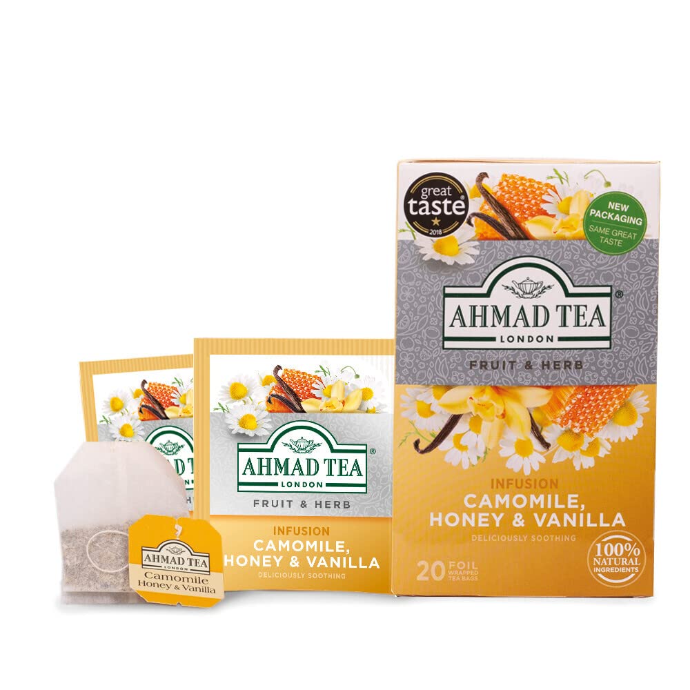 Ahmad Tea Camomile Tea With Honey & Vanilla 20 Count (Pack Of 1)
