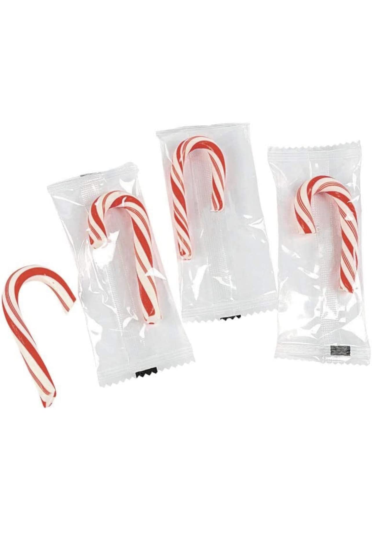 Peppermint Mini Candy Canes (96 Individually Wrapped Candies) Bulk Christmas Candy | Bundled With Free Sameday Shippers Fun Stic