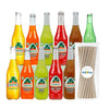 Jarritos Variety Pack Mexican Soft Soda Drink 12 fl oz Glass Bottles 12 Pack + 15 Sugarcane Disposable Straws by KOOL8SHOP Infin