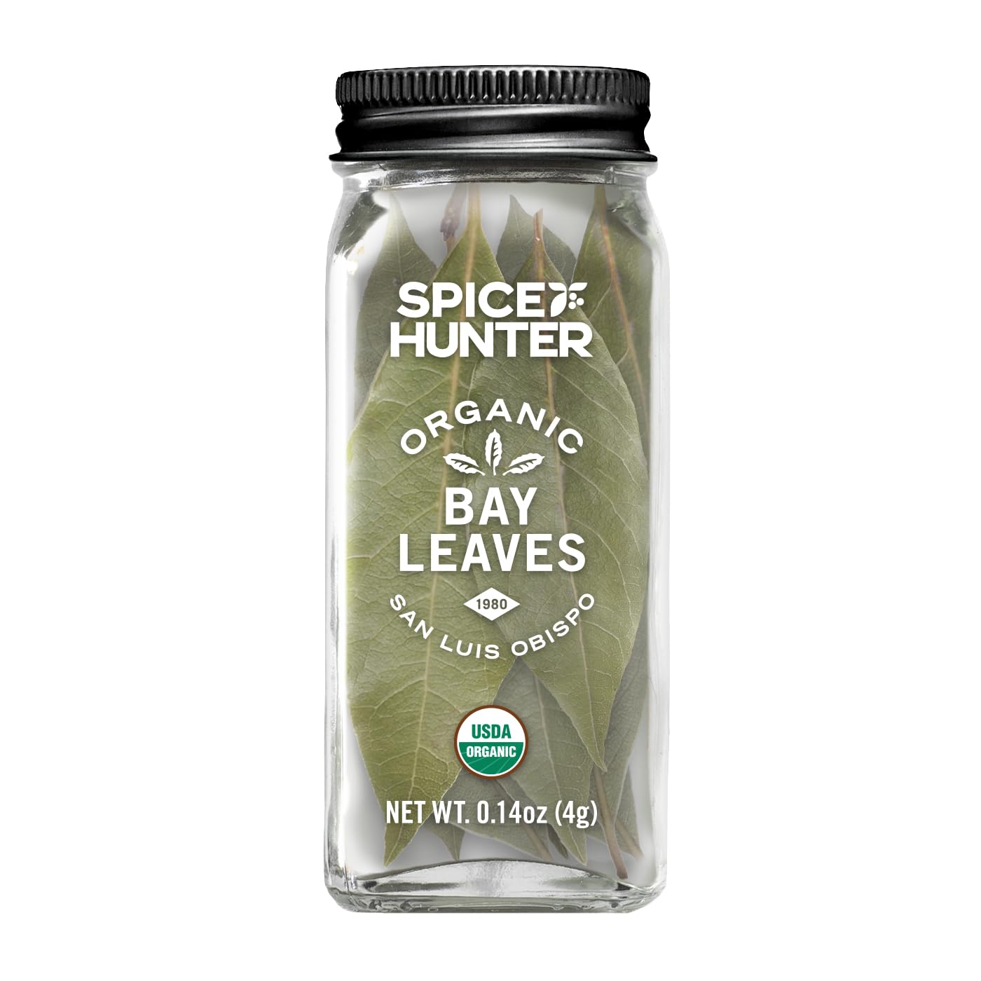 Spice Hunter California Bay Leaves, Whole, Organic, 0.14 Ounce Jar (Pack of 6)