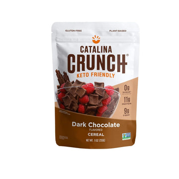 Catalena Craunch Dark Chocolate Keto Cereal (9Oz Bags) | Low Carb, Sugar Free, Gluten Free | Keto Snacks, Vegan, Plant Based | B