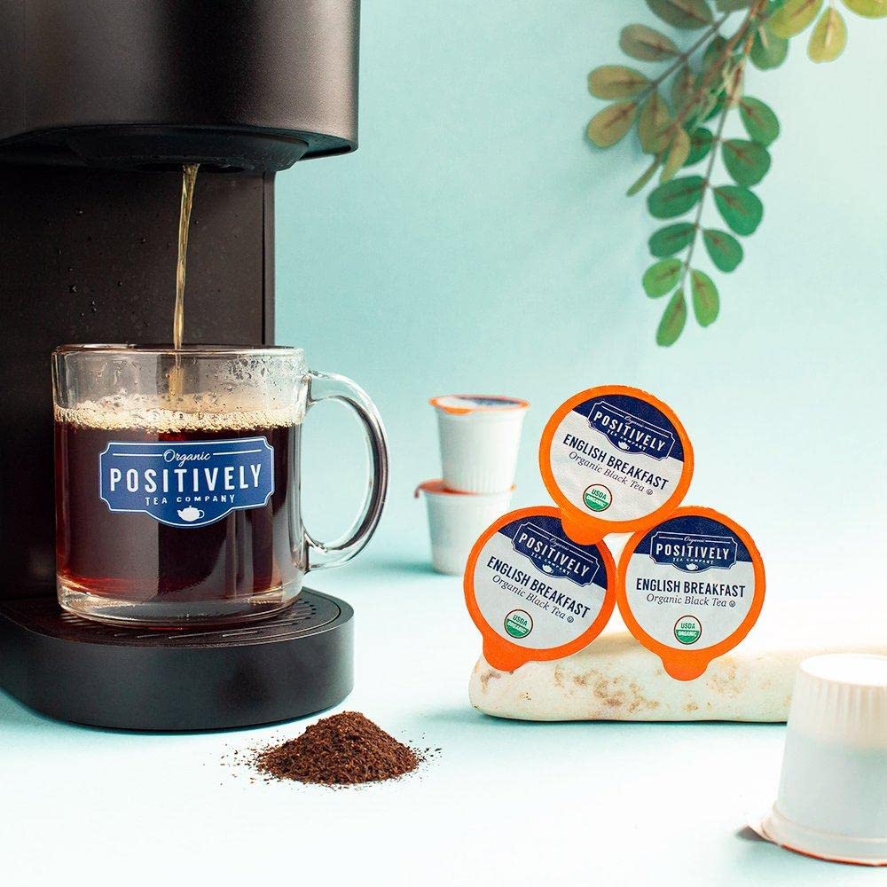 Organic Positively Tea Company, English Breakfast Black Tea, K-Cup Compatible, 96 Pods