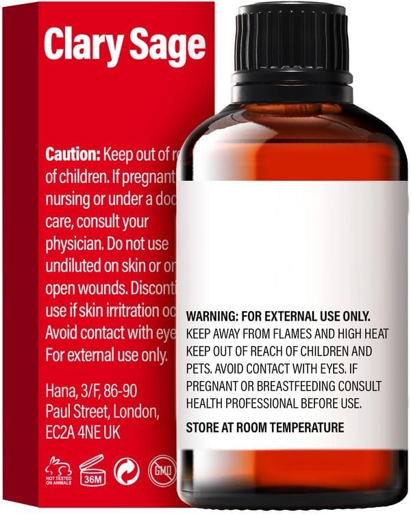 H?Ana Clary Sage Essential Oil For Diffuser - 100% Pure Therapeutic Grade Clary Sage Oil Essential Oil - Clary Sage Essential Oi
