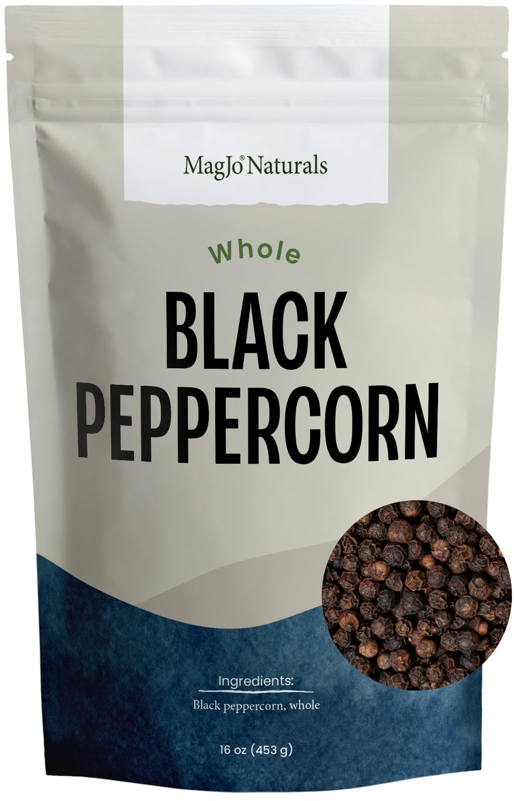 MagJo Naturals Black Peppercorns, Exclusive Cambodian Memot, 16 Ounce Pack