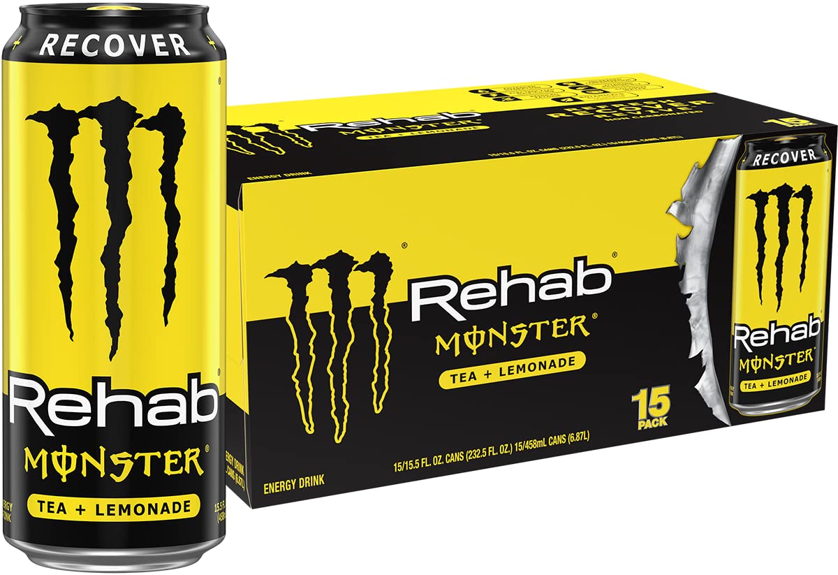 Monster Energy Iced Tea + Lemonade Energy Drink, 15.5 Ounce, Pack of 15