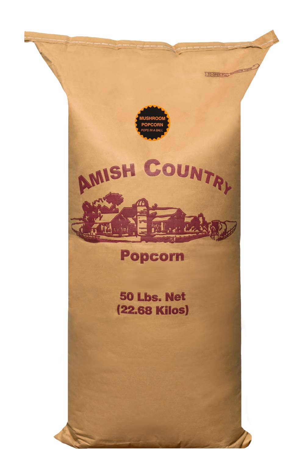 Amish Country Popcorn Mushroom Kernels, 50 Pound Bag, Non-GMO, Gluten Free