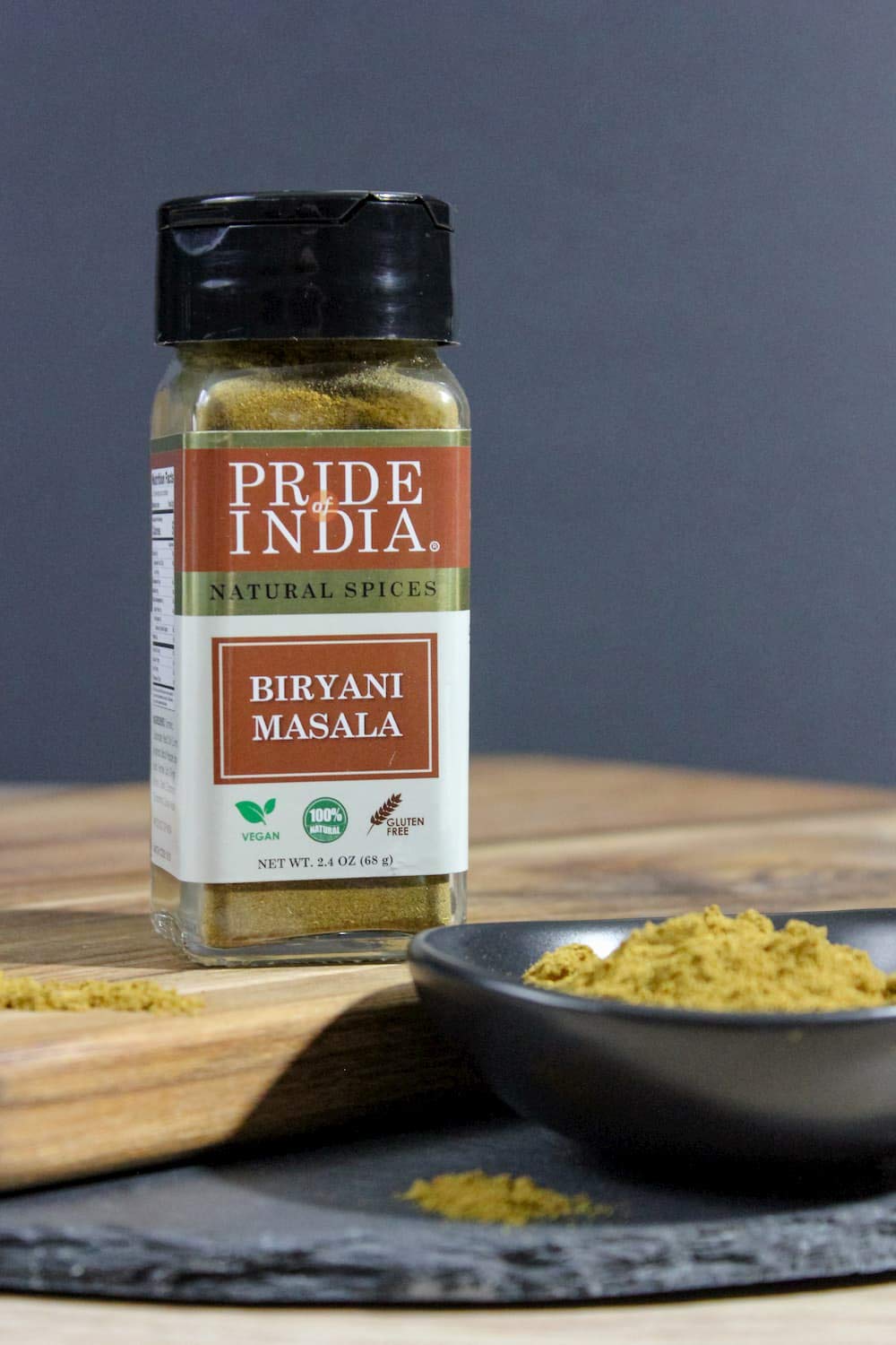 Pride Of India - Indian Biryani Masala Seasoning Spice - 2.40 Oz. Small Dual Sifter Bottle - Gourmet Spice Blend - Ideal For Lay