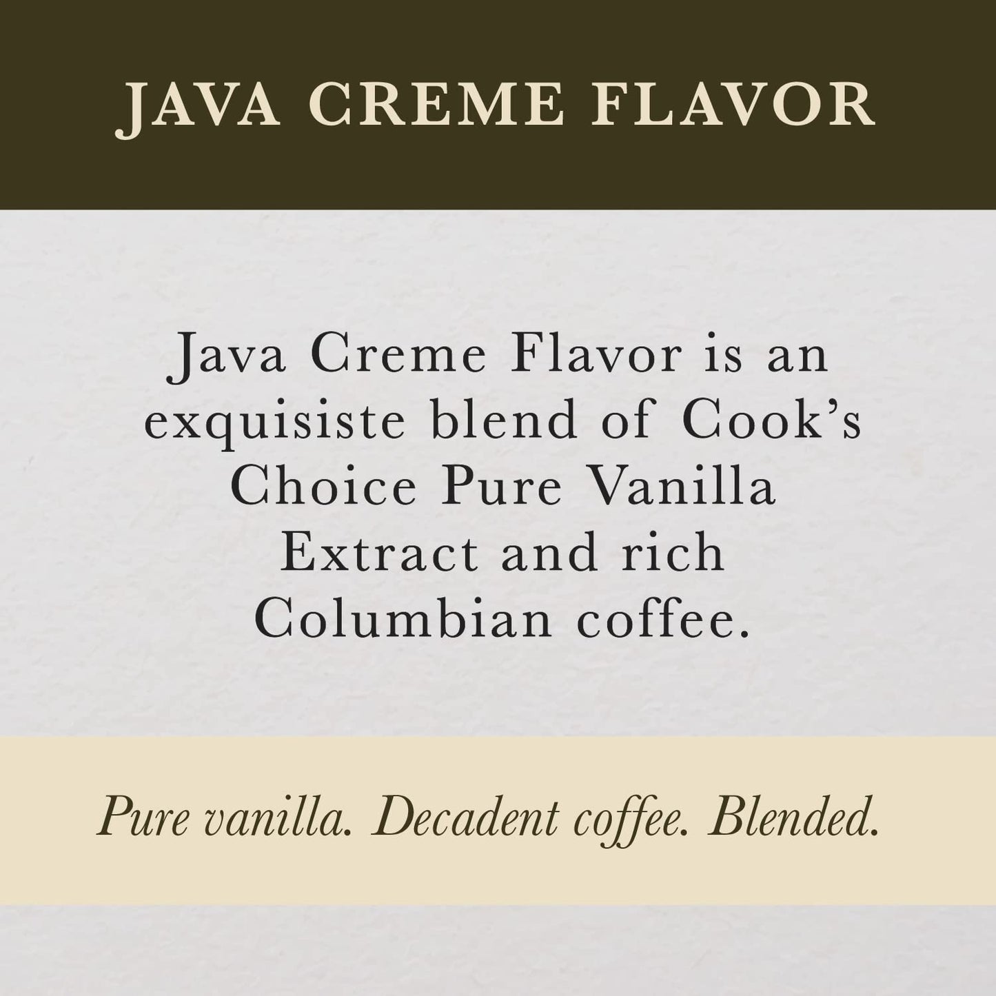Cooks Java Creme Flavor 16 oz
