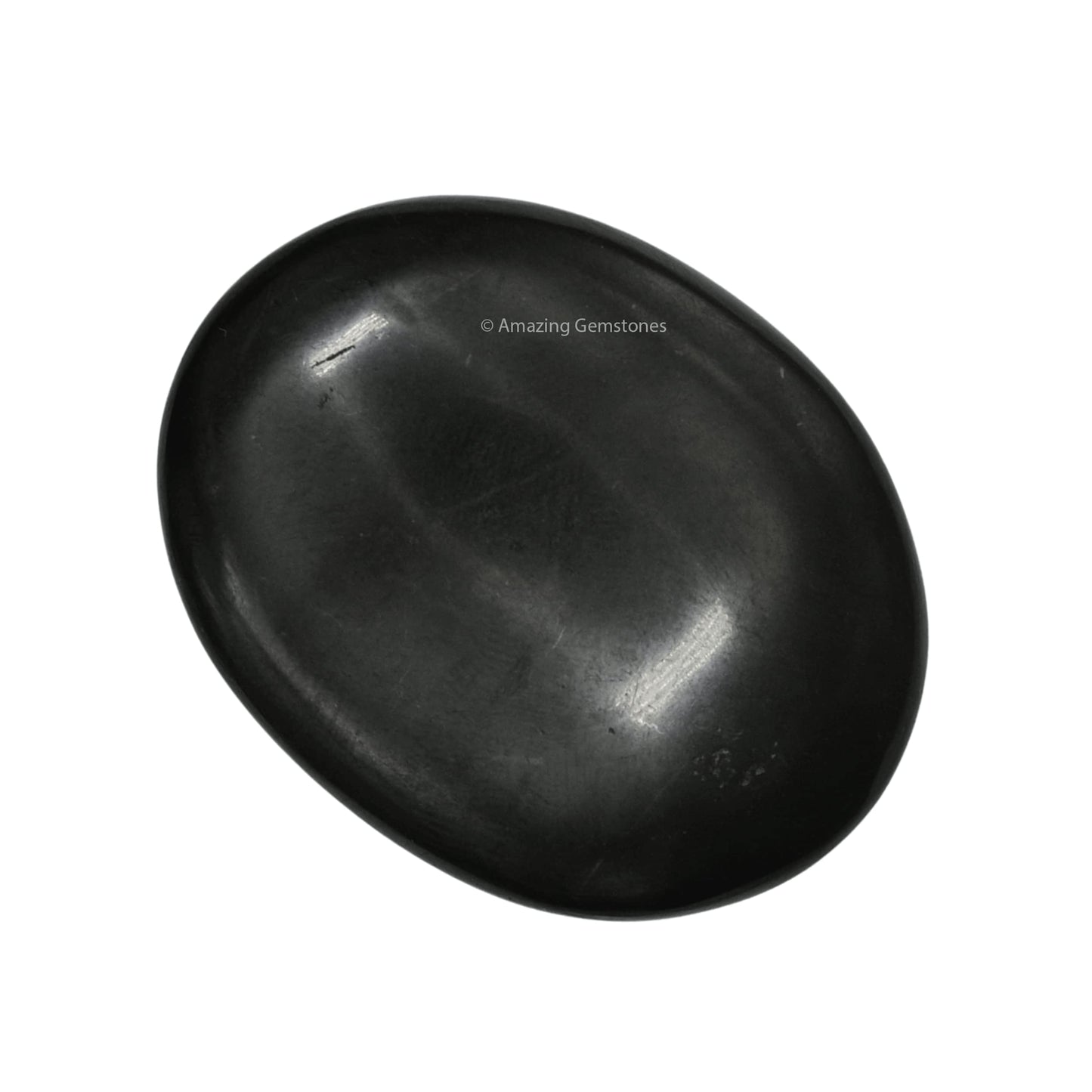 Shungite Palm Stone - Massage Worry Stone For Natural Body Chakra Balancing, Reiki Healing And Crystal Grid