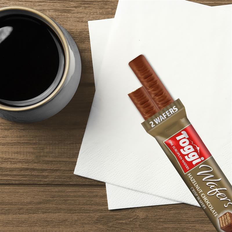 Toggi Fine European Chocolate Wafers Snack Box, Milk & Dark Chocolate, Hazelnut, 1.75 oz, 9 Count