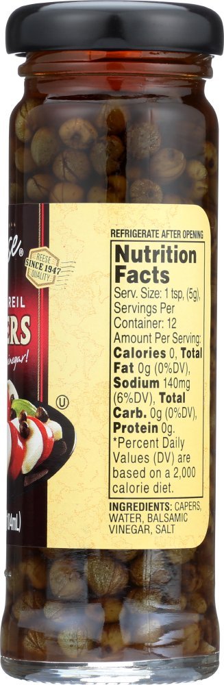 Reese Non Pareil Capers With Balsamic, 3.5-Ounces (Pack Of 12)
