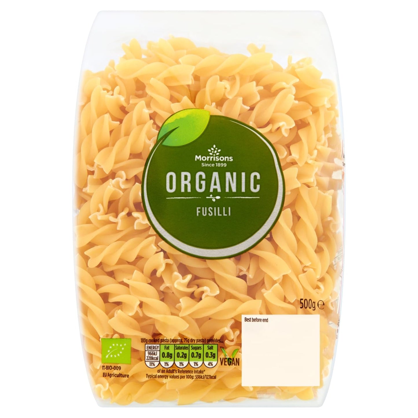 Morrisons Organic Fusilli 500g