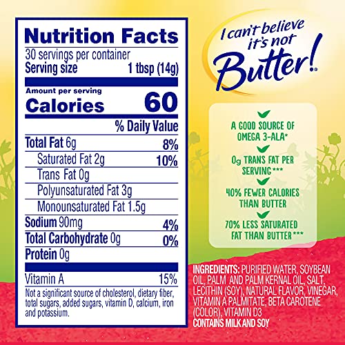 I Cant Believe Its Not Butter!, Buttery Spread, Original, 15 oz