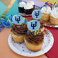 Upper Iowa University Secondary Logo Cupcake Picks Toppers Decoration Set Of 6