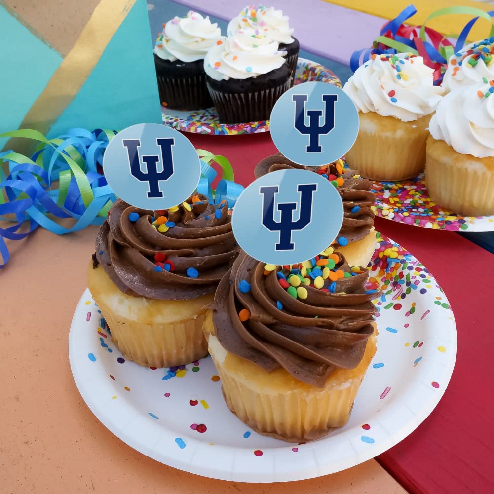 Upper Iowa University Secondary Logo Cupcake Picks Toppers Decoration Set Of 6
